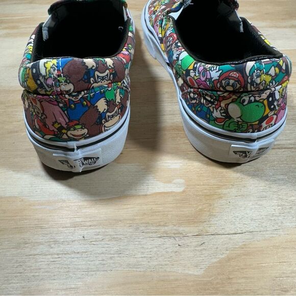 Vans Rare Multicolor Super Mario Slip-On Shoes Women’s Size 9 - Picture 6 of 9